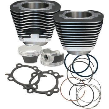 S&S Cycle 106" Big Bore Cylinder Kit - Wrinkle Black - Twin Cam