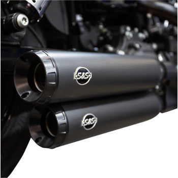 S&S Cycle Grand National Slip-On Mufflers - Ceramic Black