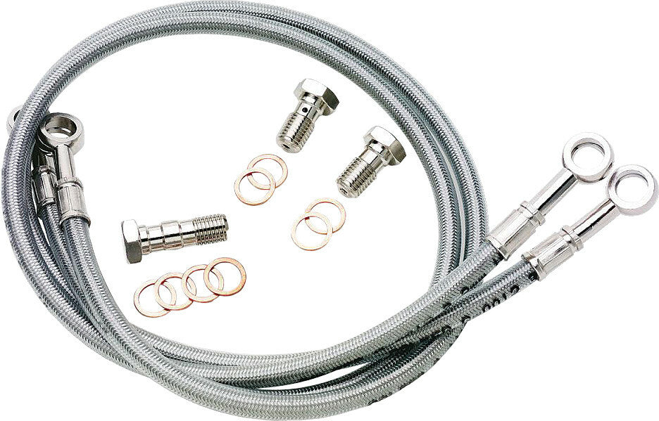 GBRAKES BRAKE LINE FRONT SILVER KAW