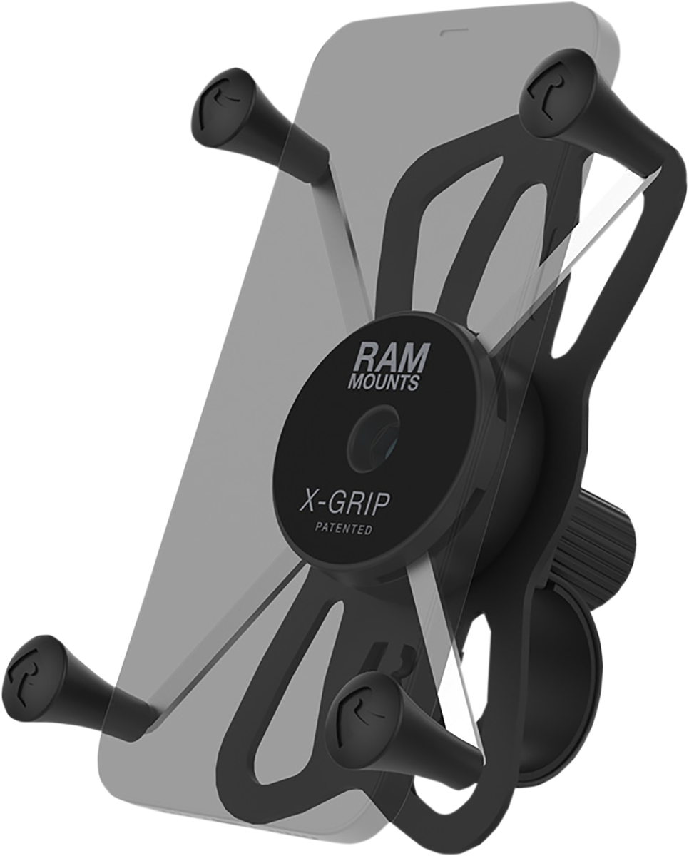 X-Grip® Phone Mount with RAM® Tough-Strap™ Handlebar Base