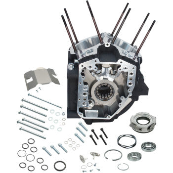 S&S Cycle Engine Case - 3.750" Bore w/Stock Stud Pattern - 88A Engine Type - Wrinkle Black -Twin Cam