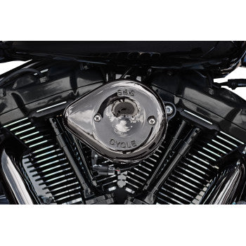 S&S Cycle Stealth Mini Teardrop Air Cleaner Cover - M8 - Lava Chrome
