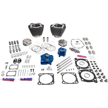 S&S Cycle 132" Power Package - HPT496 - Chain Drive - Water Cooled - Black with Highlights - 114"/117" M8