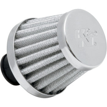K & N Rubber Base Crankcase Vent Filter - White - 3/8" ID