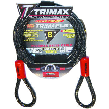 Trimax Trimaflex™ Max Security Braided Cable Lock - Dual Loop - 8'