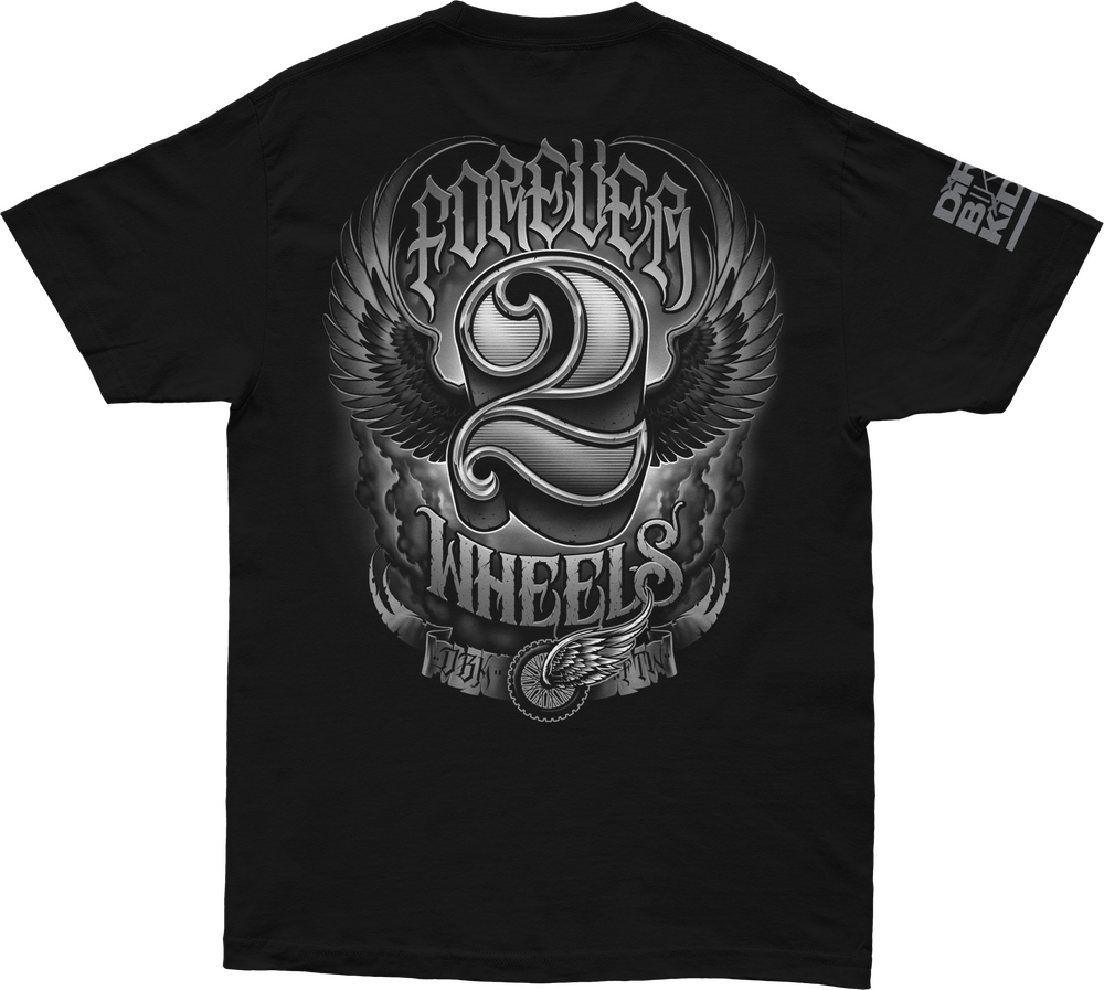 DBK TWO WHEELS TEE BLACK SM