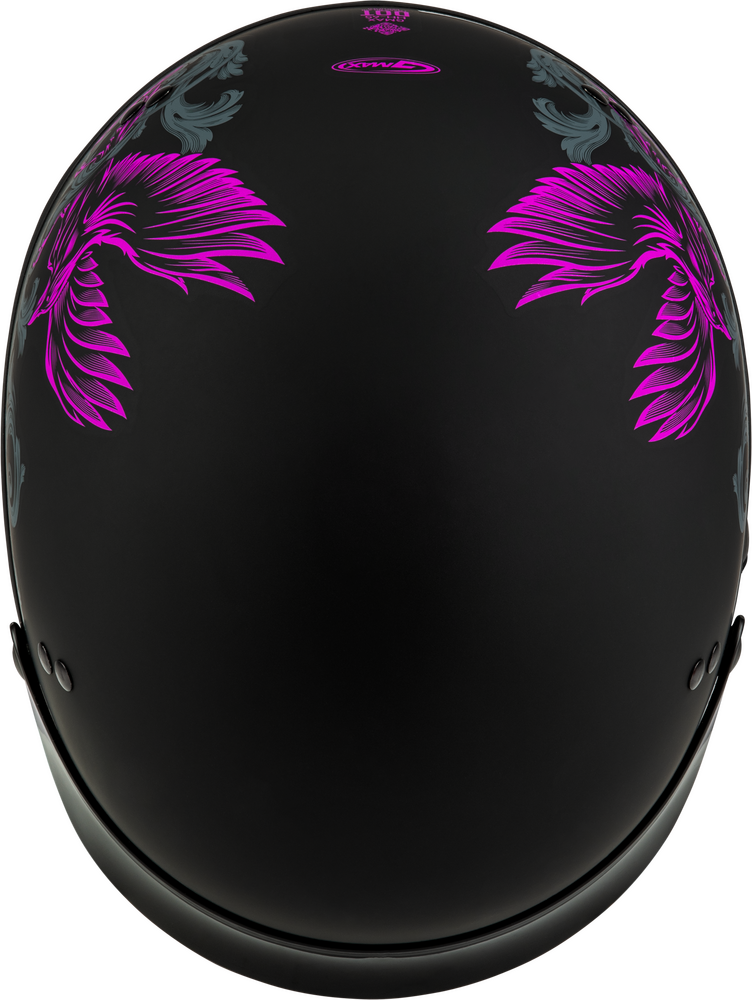 GMAX HH-65 Corvus Matte Black/Purple Helmet W/Peak