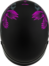 GMAX HH-65 Corvus Matte Black/Purple Helmet W/Peak