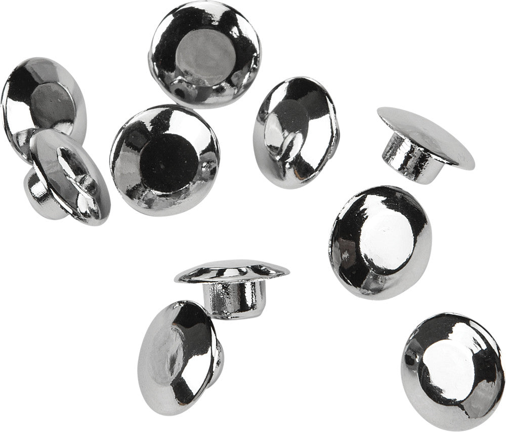 HARDDRIVE H-BAR CLAMP BOLT CAPS CHROME 10/PK