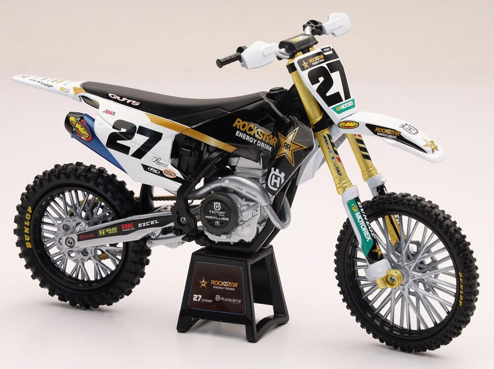 NEW-RAY 1:12 SCALE ROCKSTAR HUSQVARNA TEAM FC450 MALCOLM STEWART #27
