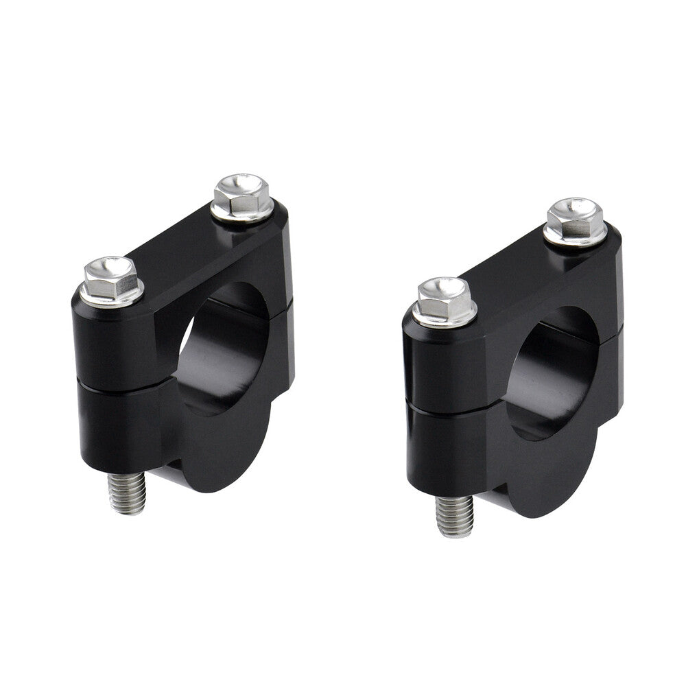 DRC 7/8" HANDLEBAR RISERS 19MM BLACK