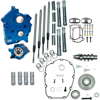 S&S Cycle Cam Chest Kit for M8 - Oil Cooled - 475 Cam - Chrome Pushrods -M8