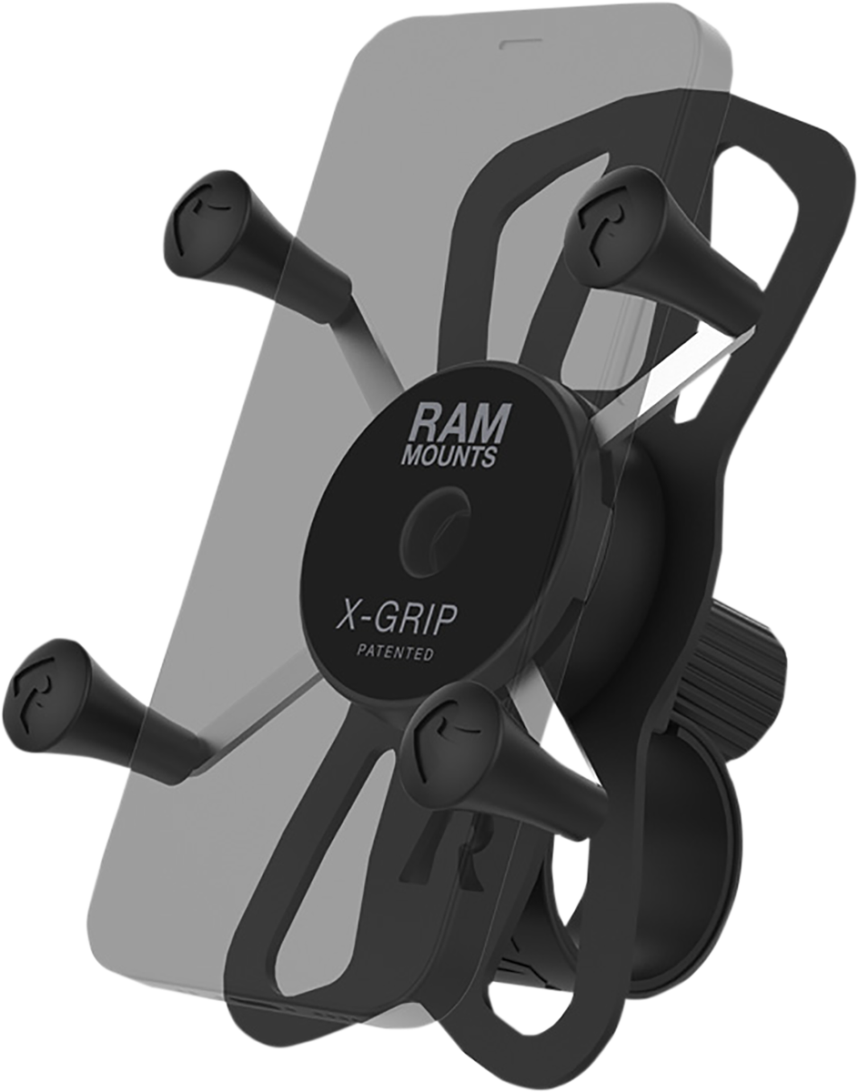 X-Grip® Phone Mount with RAM® Tough-Strap™ Handlebar Base