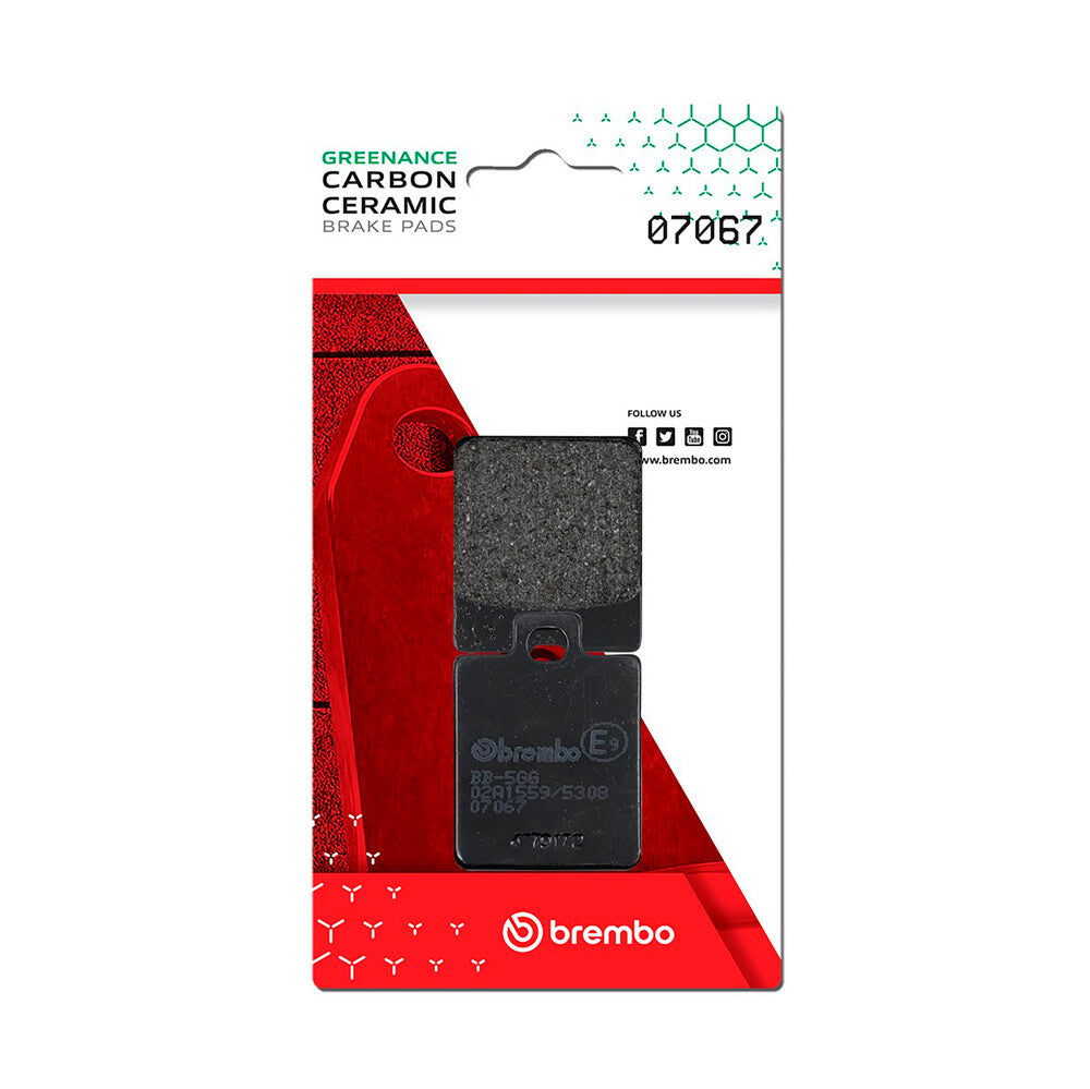 BREMBO PRIME CC BRAKE PADS CARBON CERAMIC PIAGGIO