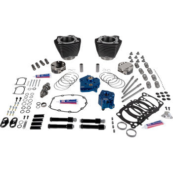 S&S Cycle 129" Power Package - HPT496 - Chain Drive - Oil Cooled - Black with Highlights - 107" M8