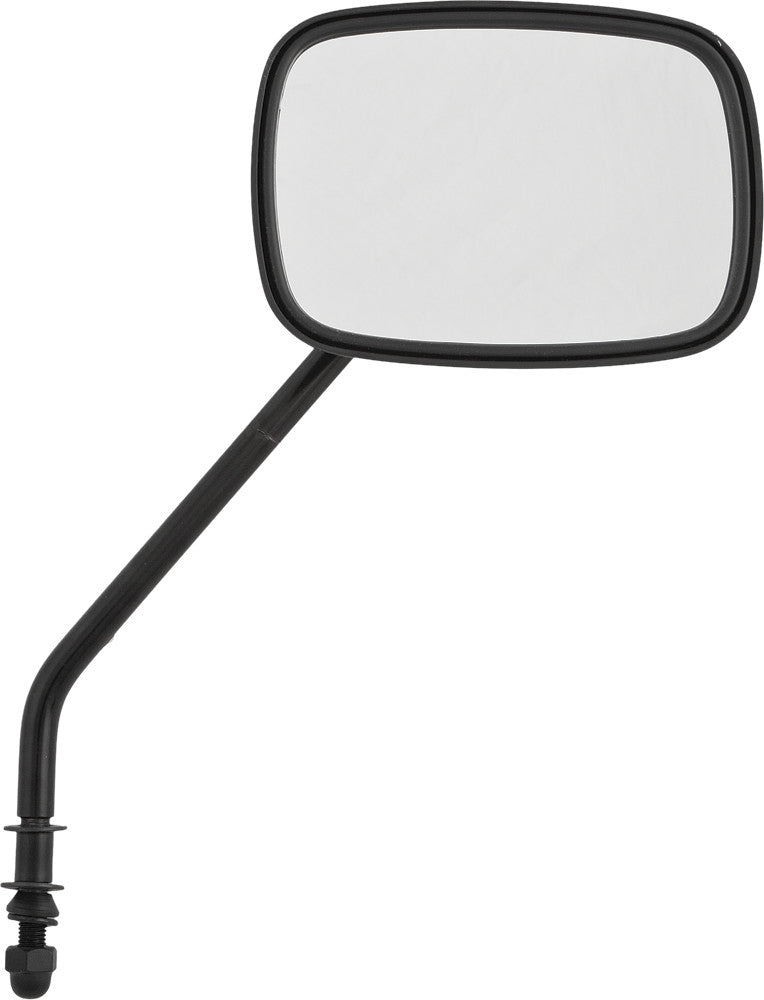 HARDDRIVE MIRROR OE STYLE 8" STEM L/R BLACK L/R 5X3.5"
