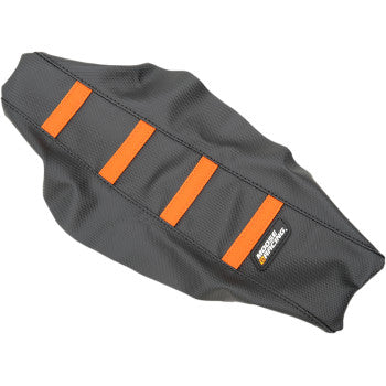 Moose Offroad Ribbed Seat Cover Ribbed Seat Cover - Black Cover/Orange Ribs - KTM