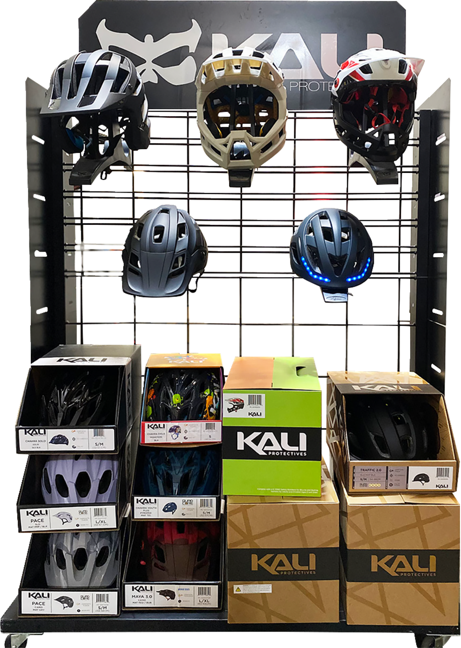 Bicycle Helmet Rolling Rack Display