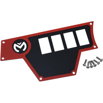 Moose Offroad Dash Plate for RZR Dash Plate - Large - Left - Red