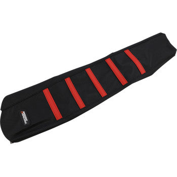 Moose Offroad Ribbed Seat Cover Ribbed Seat Cover - Black Cover/Red Ribs - Honda