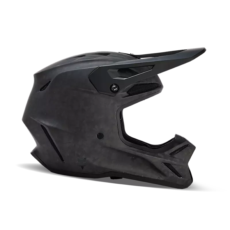 Fox V3 RS Carbon Solid Helmet - Matte Black