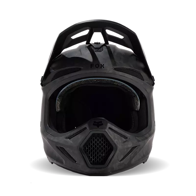 Fox V3 RS Carbon Solid Helmet - Matte Black