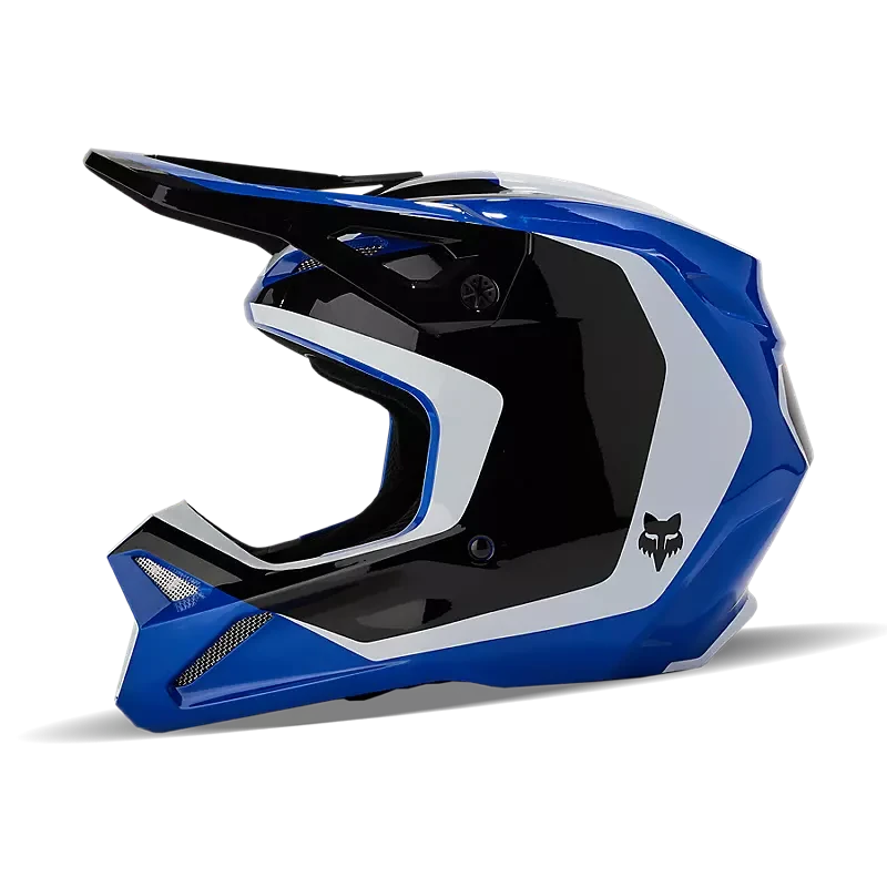 FOX TRACER キッズヘルメット 黒/青/白 Fox Racing V1 Nitro Blue Helmet – Performance Moto Parts