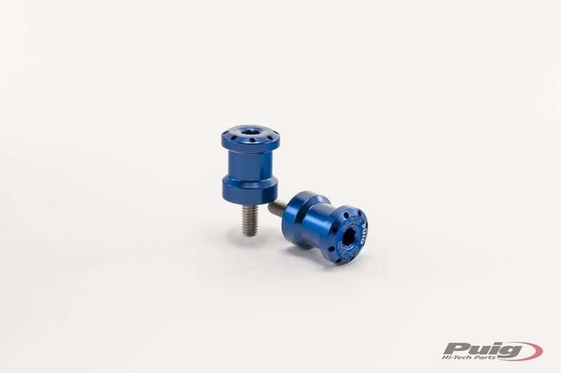 PUIG SWINGARM SPOOLS HI-TECH 6MM BLUE 2/PK