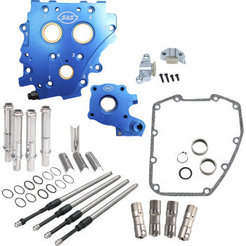 S&S Cycle Cam Chest Kit without Cams - Chain Drive - Chrome Pushrods - Twin Cam