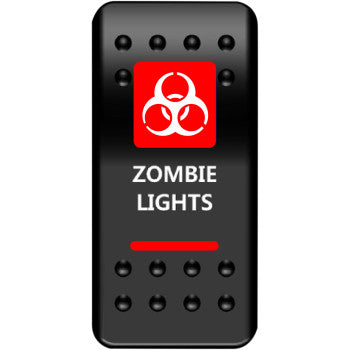 Moose Offroad Rocker Switch Rocker Switch - Zombie Lights - Red