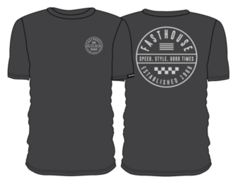 FastHouse STATEMENT TEE GUNMETAL MED - STATEMENT TEE GUNMETAL