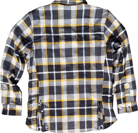 COVERT WOMENS FLANNEL WHITE/YELLOW