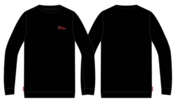 FastHouse FLAG CREW NECK BLACK MED - FLAG CREW NECK