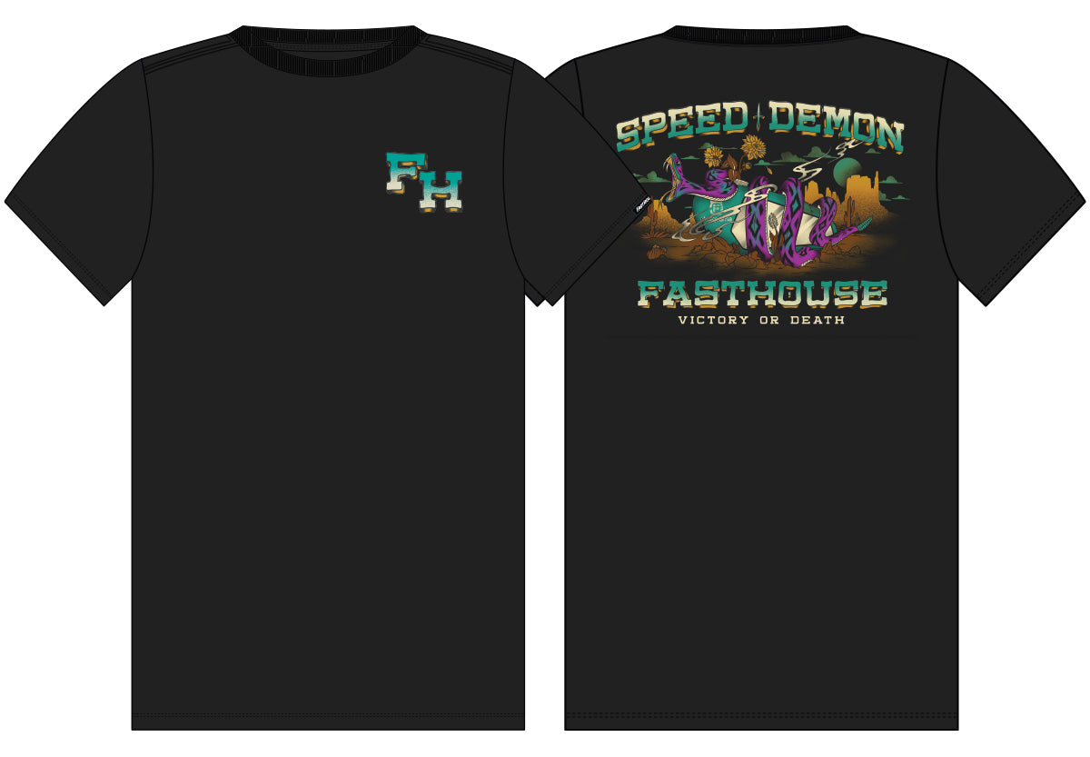 FastHouse TREADER TEE WASHED BLACK