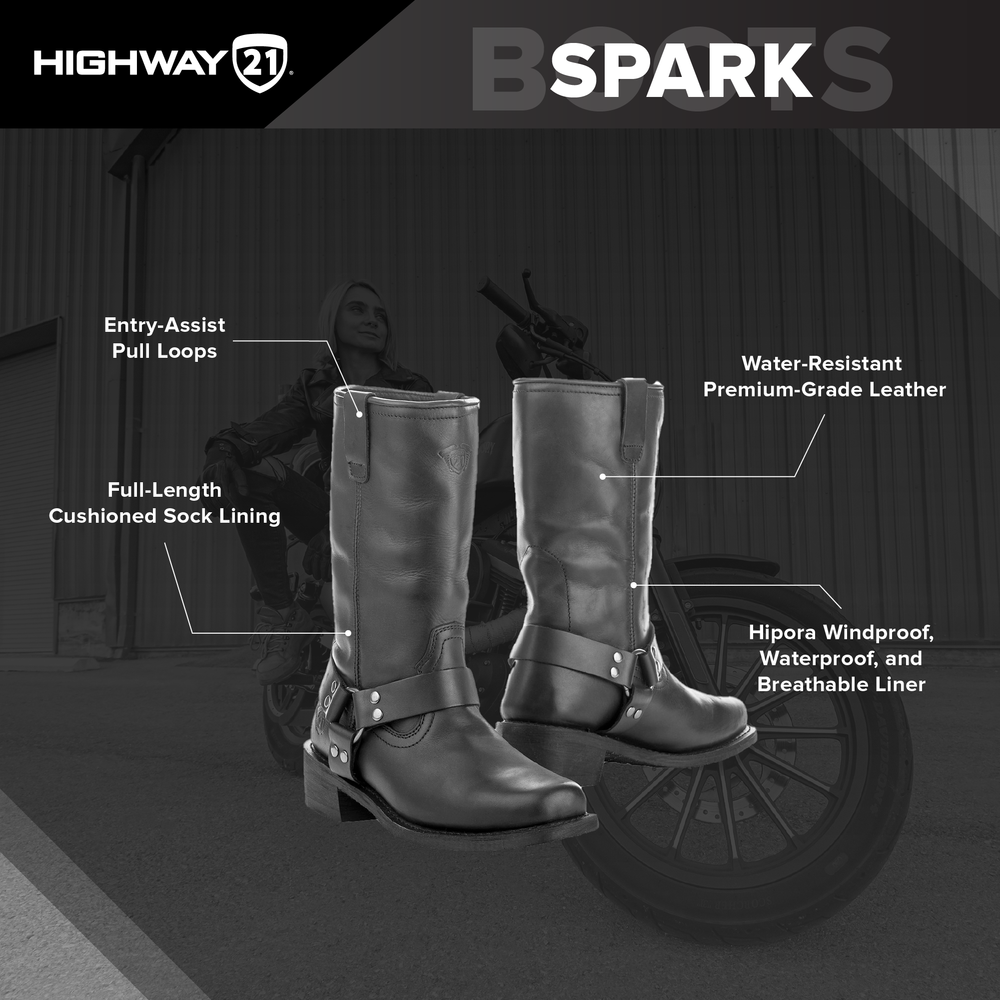 Highway 21 Spark Black Boots