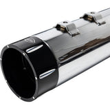 S&S Cycle 4-1/2" MK45 Performance Mufflers - Chrome with Black Tracer