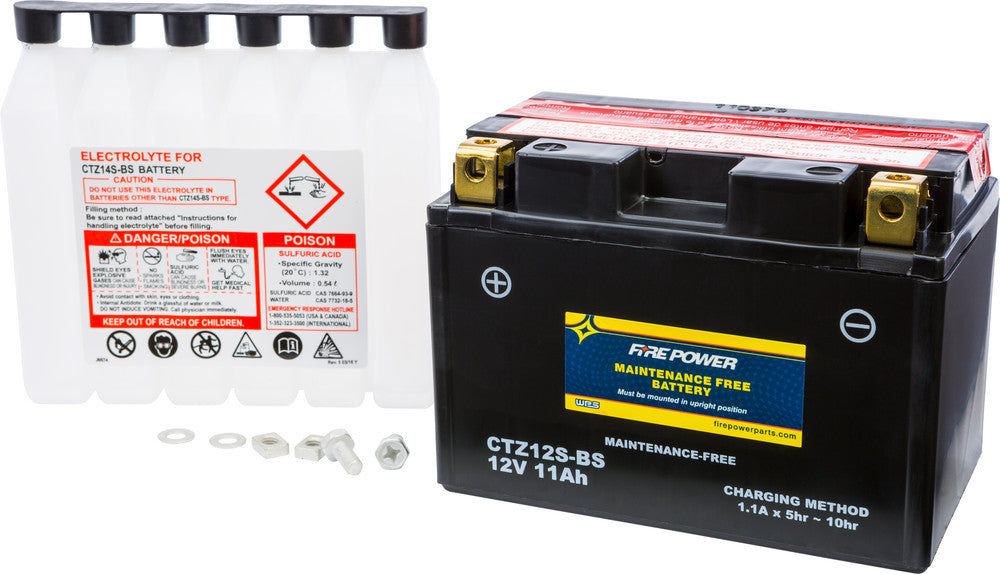 Fire Power Battery CTZ12S-BS Maintenance Free - Honda