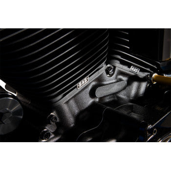 S&S Cycle 124" Power Package - Gear Drive - Non-Highlighted Fins - Black Pushrod Tubes - 107" M8