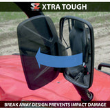 Moose Offroad UTV Sideview Mirrors Mirrors - Side View - Rectangle - Black - 1.5"
