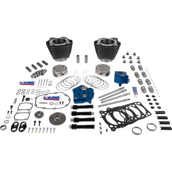S&S Cycle 129" Power Package - HPT496 - Gear Drive - Oil Cooled - Black with Highlights - 107" M8