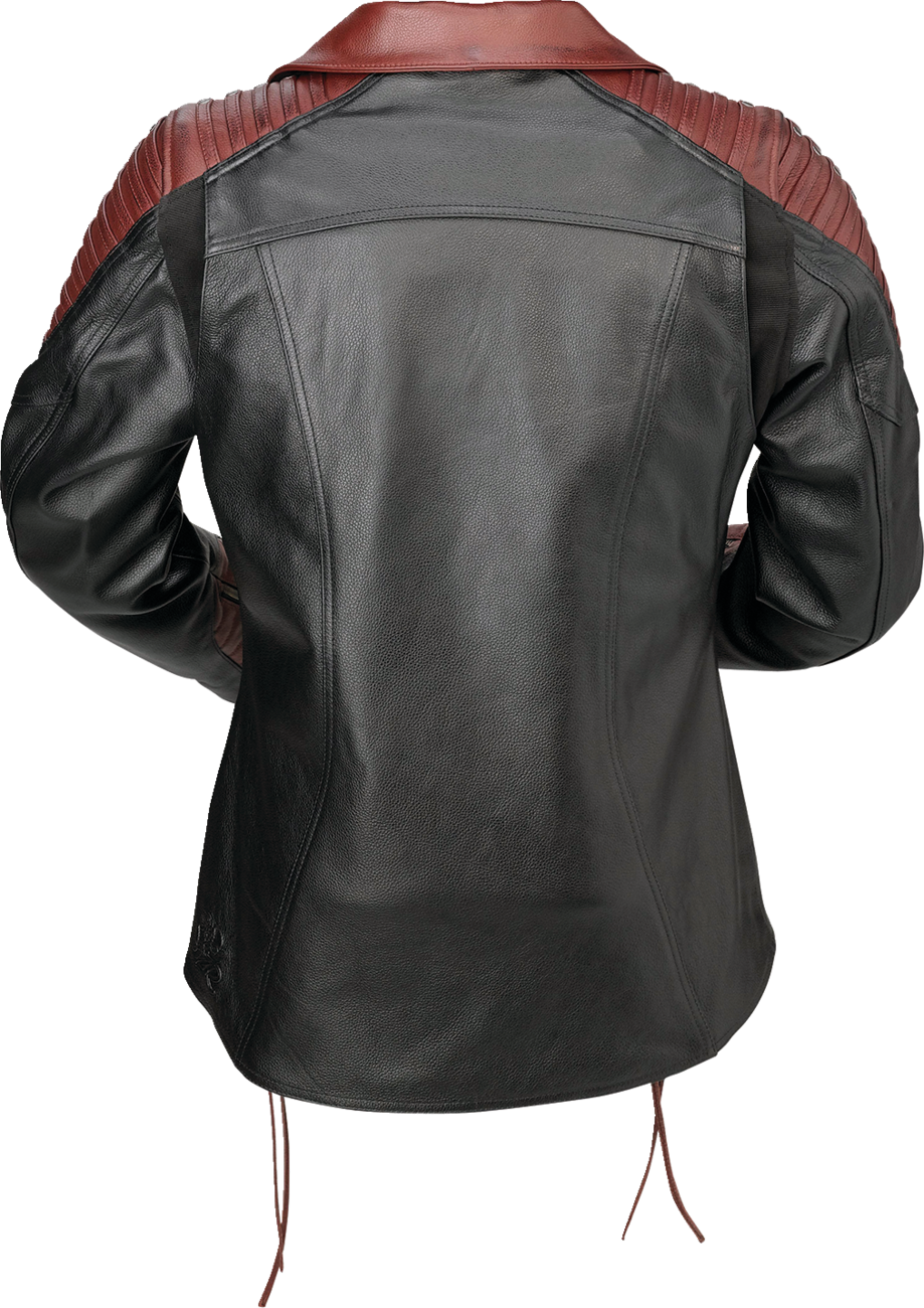 Women's Combiner Leather Jacket