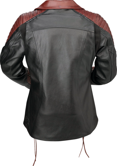 Women's Combiner Leather Jacket