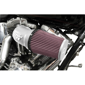 K & N Aircharger® Intake System with Cast Aluminum Intake Tube - Satin Silver