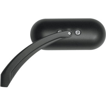 Drag Specialties Oval Mirror Black/Matte - Each