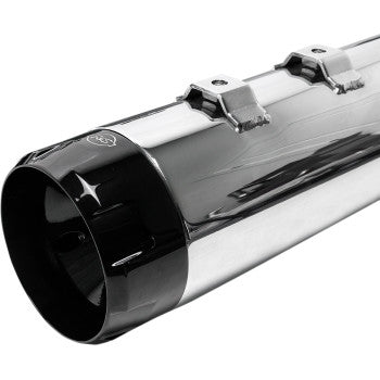 S&S Cycle 4-1/2" MK45 Performance Mufflers - Chrome with Black Thruster