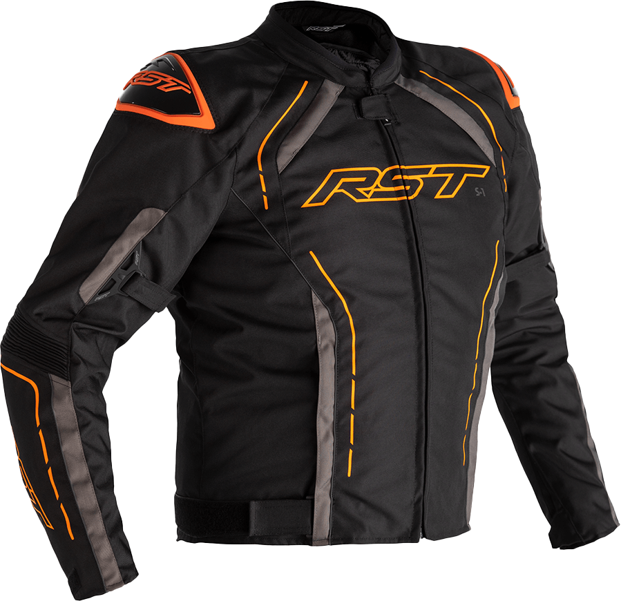 S1 CE JACKET BLK/GRY/NEON ORG TEXTILE