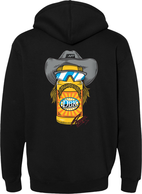 DBK Stache Mullet Moto Black Hoodie