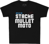 DBK Stache Mullet Moto Black Youth T-Shirt
