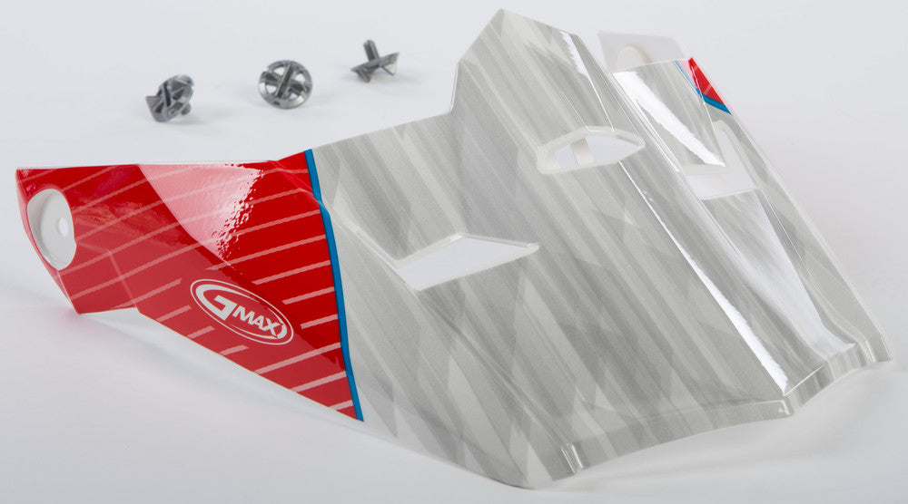 GMAX Visor W/Screws Colfax MX-46 White/Red/Blue