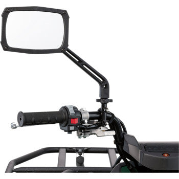 Moose Offroad ATV Mirror with Vibration Isolator Mirror - ATV - Side View/Anti-Vibration - Rectangle - Black